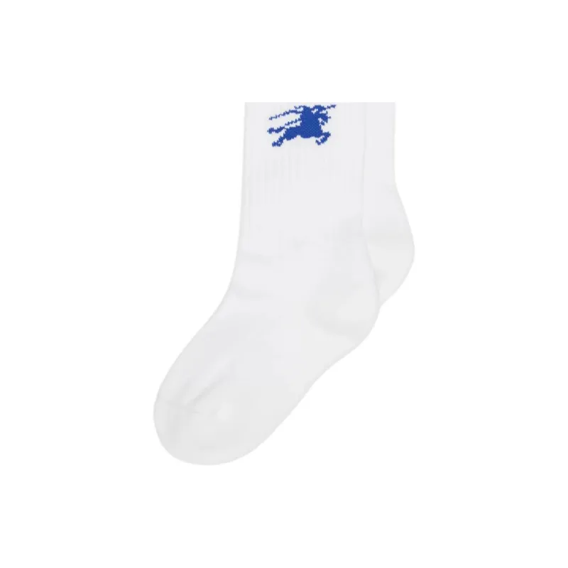 Burberry Mid Calf Socks Unisex White-3