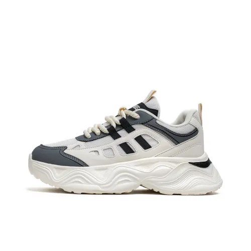 YIVELOVE Wear Resistant Lightweight Height Increasing Low Top Chunky Sneakers Men's