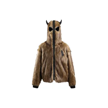 TBHNP Velvet feel Coat Unisex Brown Yellow
