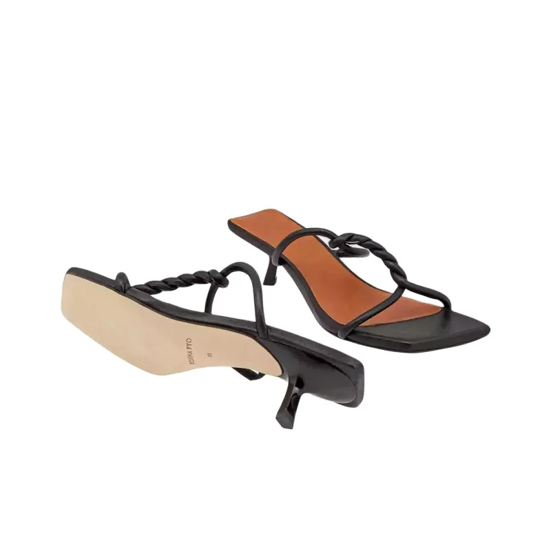 REJINA PYO Slide Slippers Women's Black-3