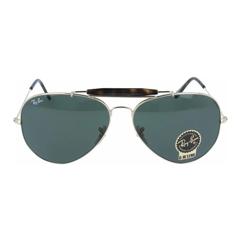 RayBan Metal Aviator Sunglasses Unisex Gold-1