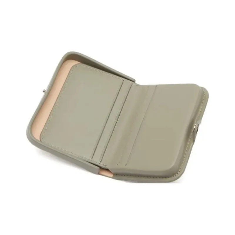 A.P.C Leather Wallet Men's Green Gray Umber-2