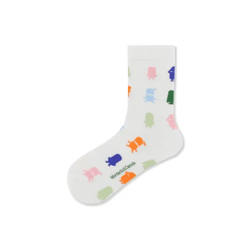 Montecto&Capsule Mid Calf Socks Unisex White