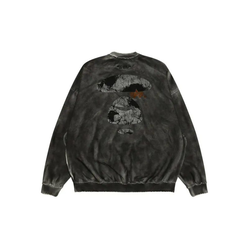 Aape x ALPHA INDUSTRIES FW24 Sweatshirt Men's Black-1