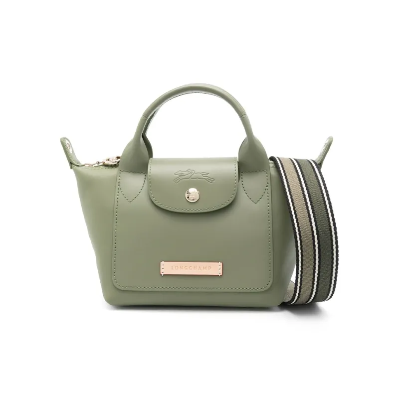 LONGCHAMP Le Pliage Xtra Cow Leather Dumpling Bag One Shoulder Handbag Mini Women's Laurel Green-0