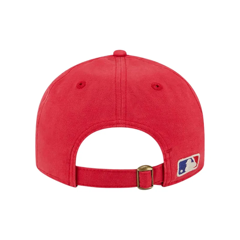 New Era 100% Cotton, Canvas Felt Baseball Caps Unisex Red-3