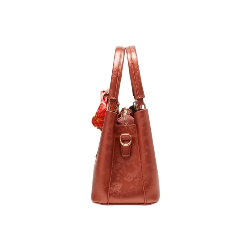 PAYOT Microfiber Synthetic Leather Wedding Bag Portable One Shoulder Crossbody Regular Women's Chinese Style Red-3