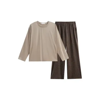 Same Language Pajama Set Women's Gray Brown