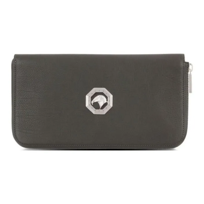 STEFANO RICCI Calfskin Wallet Men's Gray-0
