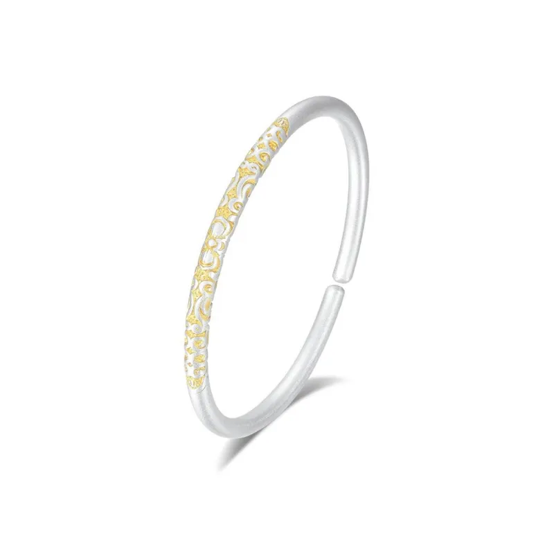MIAOYINGE 999 Fine Silver Bangles Women's-0