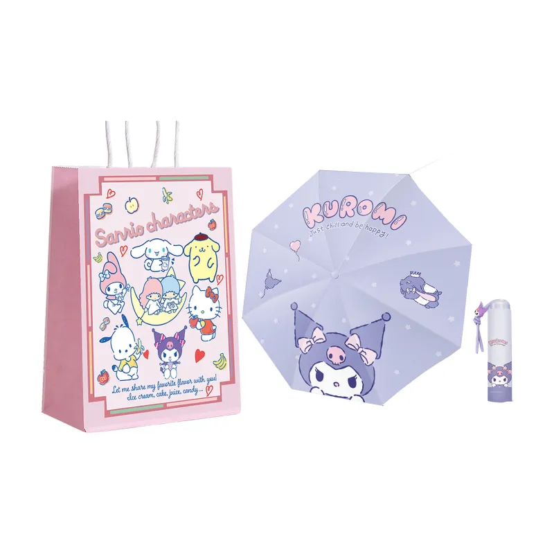 Sanrio Students Sunny And Rainy Dual Use UV Protection Sun Protection Compact Portable Sunshade Umbrella-2