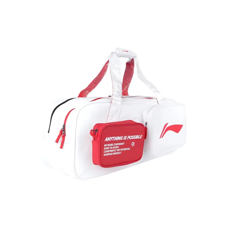 LiNing Badminton Racket Bags 3-6 Sticks Shoulder Bag White Unisex-1