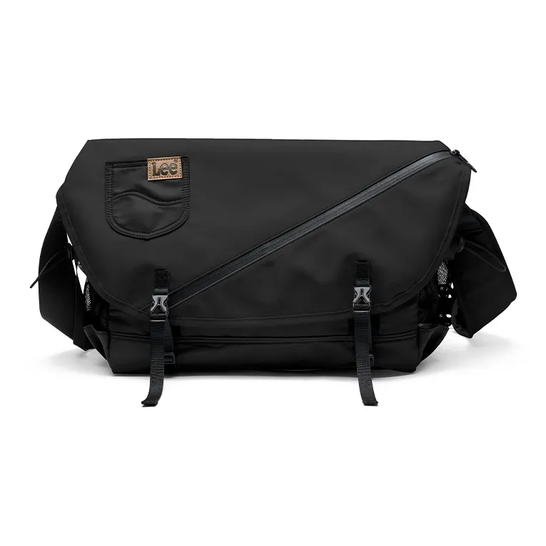 Lee Oxford Messenger Bag, Crossbody Bag Regular Unisex Ecru/Black-6