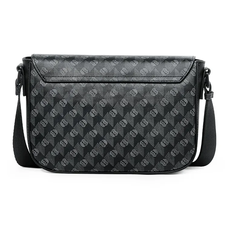 GUDI PVC Shoulder Bag Unisex Black-2