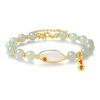 Emerald Dynasty Hetian Jade Bracelets White Jade/Pale Greenish White Jade Women's