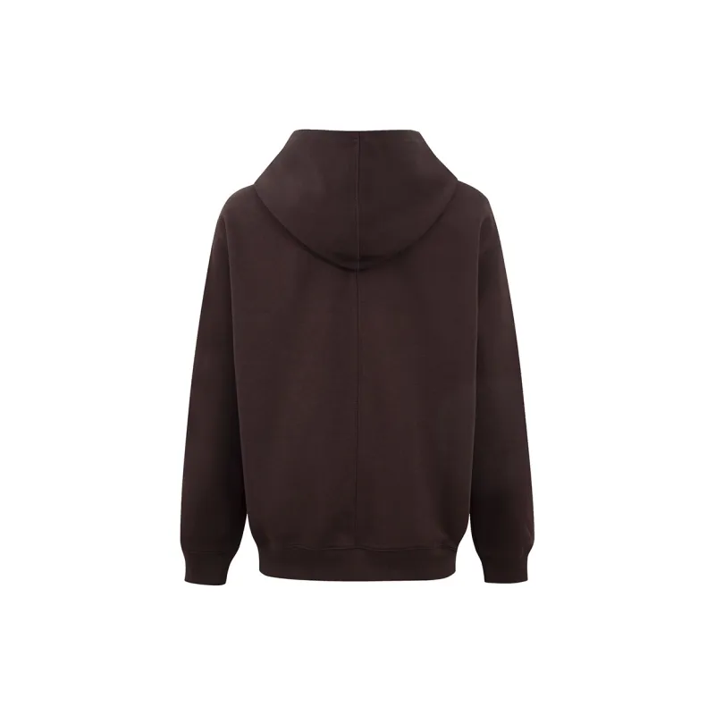 Ariseism Hooded Zip Closure Sweatshirt Coat Fall And Winter New Arrival Loose Fit Cardigan Top Women's-5