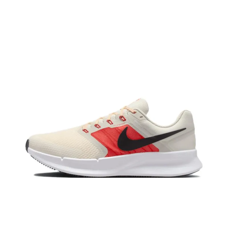 Nike Run Swift 3 Anti Slip Wear Resistant Low Top Running Shoes Men's Beige Red-0