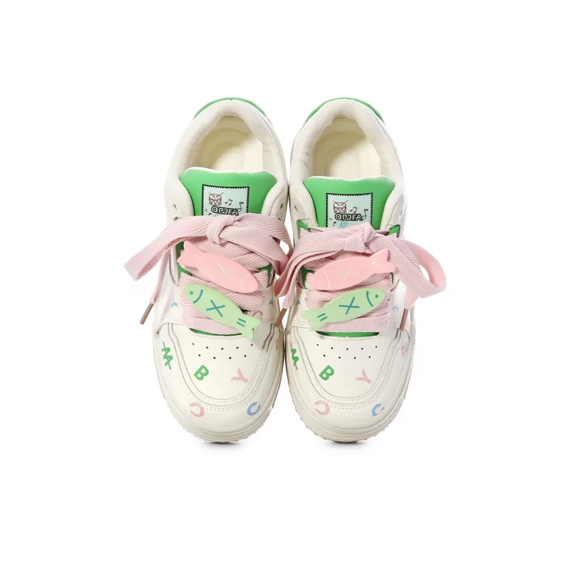 Lovely You Lightweight Wear-Resistant And Slip-Resistant Low-Top Skateboard Shoes Women's-9