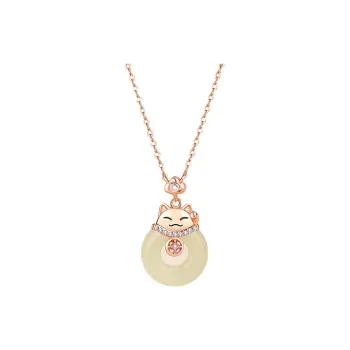 Royal Heaven's Choice Hetian Jade Pale Greenish White Jade Unisex