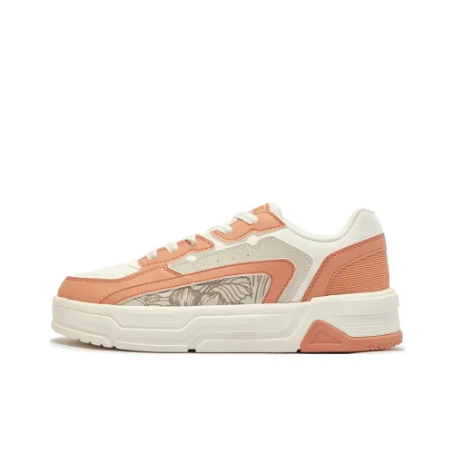 361° Anti-Slip Wear-Resistant Mid-Top Skateboard Shoes Women's Orange White
