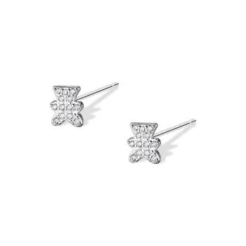 BLANK IN BLANK S999 Fine Silver Stud Earrings Women's Silver