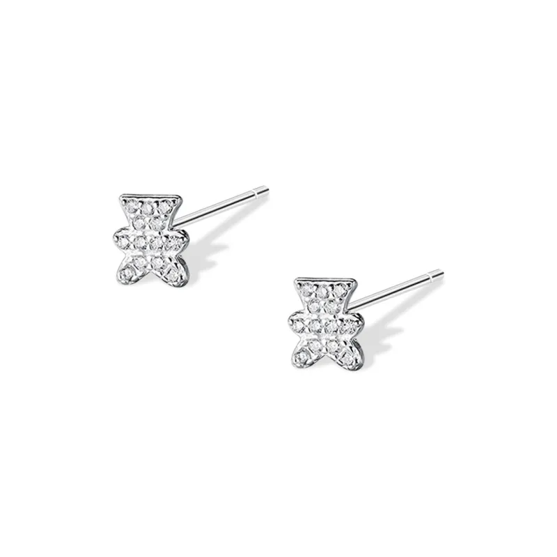 BLANK IN BLANK S999 Fine Silver Stud Earrings Women's Silver-0