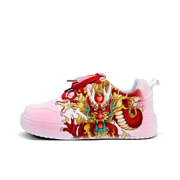 Cold Cicadas Yesterday Slip Resistant Breathable Lightweight Low Top Casual Shoes Unisex White Pink