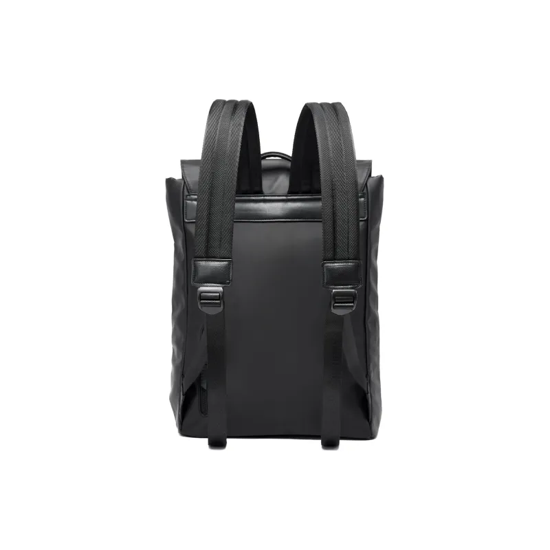 MOYYI PVC Backpack Large Size Unisex Black-2