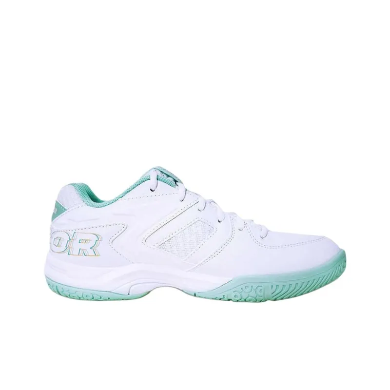VICTOR Wear-Resistant Slip-Resistant Low-Top Badminton Shoes Unisex White Green-1