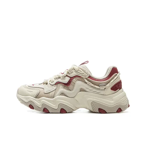 LiNing Cat's Claw cleats 2 Anti Slip Wear Resistant Low Top Chunky Sneakers Women's Beige