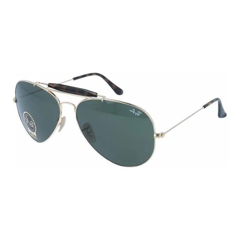 RayBan Metal Aviator Sunglasses Unisex Gold-0