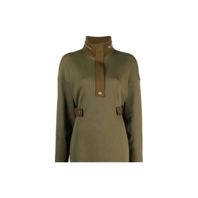 Givenchy Long-Sleeved Dresses Women's Green-4