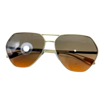 BVLGARI Aviator Sunglasses Unisex Gold