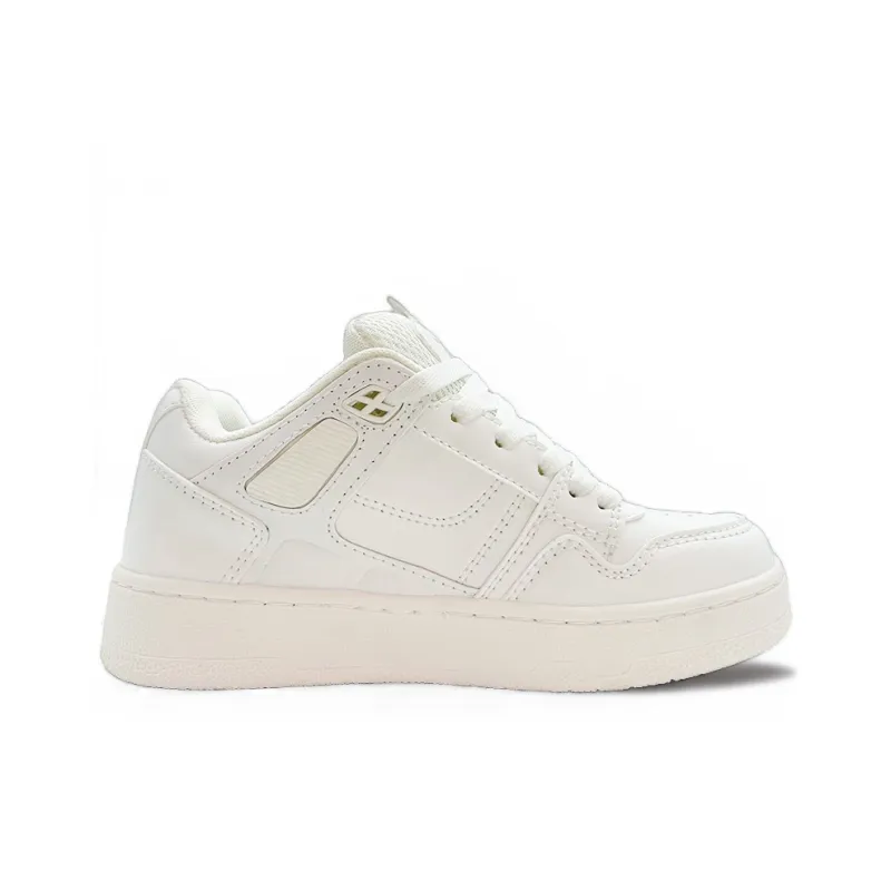 ITGI Anti Slip Wear Resistant Low Top Skateboard Shoes Unisex White-1
