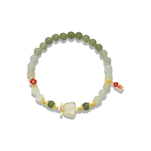 Emerald Dynasty Hetian Jade Bracelets White Jade/Pale Greenish White Jade Women's