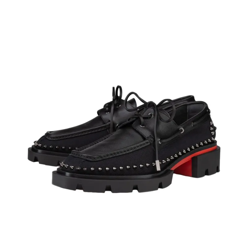 CL Steckel Boat Shoes Men's Black-2
