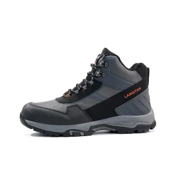 Wolf Detective Wear Resistant Impact Resistant High Top Outdoor Shoes Men's Black Gray