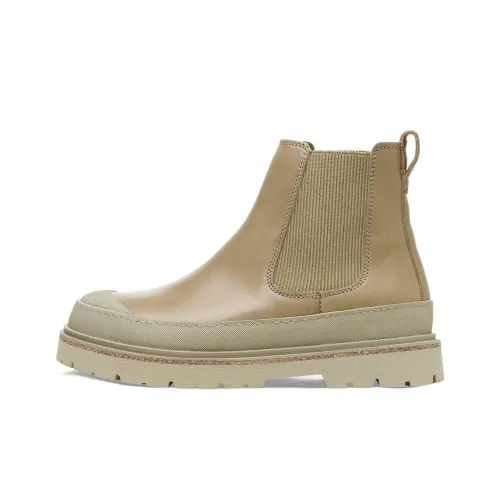 Birkenstock Prescott Slip On Short Chelsea Boots Women's Taupe Regular