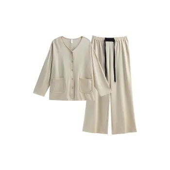 Same Language Pajama Set Women's Apricot Yellow