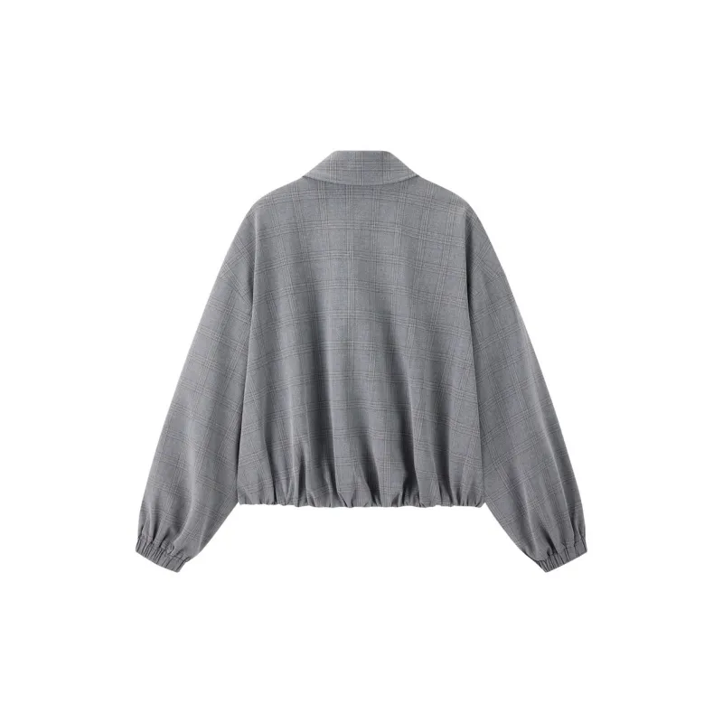 LEDIN Cropped Coat Women's Tin Gray-1