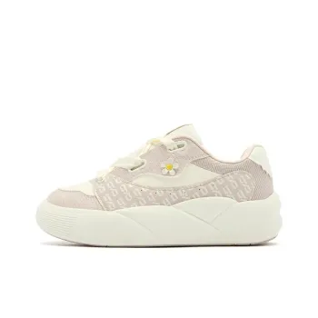 QIAODAN Dry Cushioning Lightweight Low Top Skateboard Shoes Women's Beige Pink