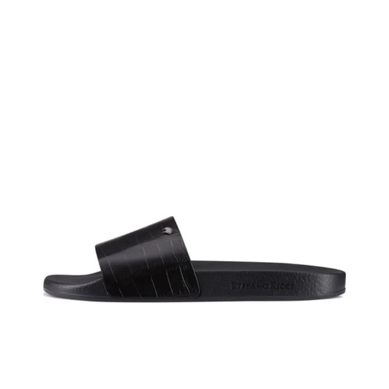 STEFANO RICCI Slide Slippers Men's Black-0
