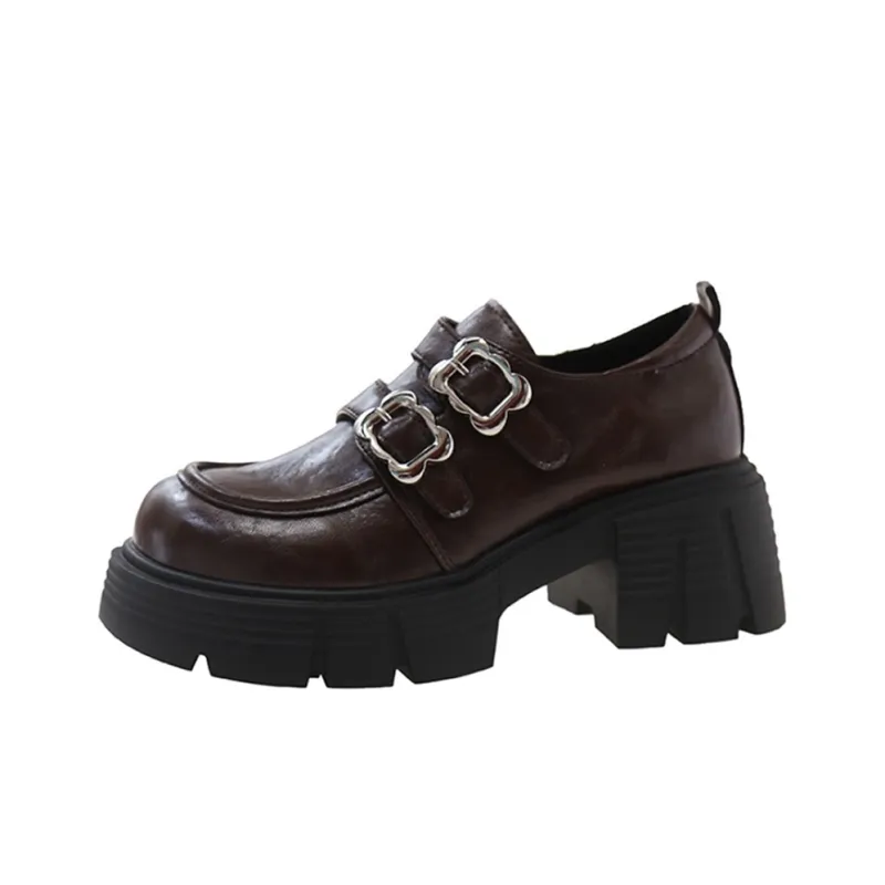 EEueeczs Chunky Heel High Heels 6.5cm Women's-6