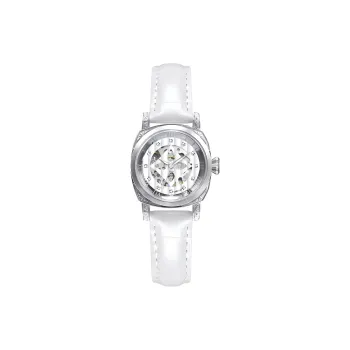 ORCO Automatic Mechanical Movement Cowhide Strap Watch Women's Watch White Dial