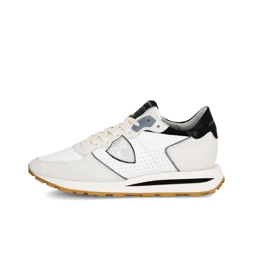 PHILIPPE MODEL Tropez Haute Low Top Casual Shoes Men's Ecru