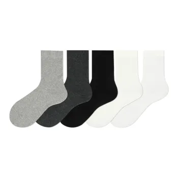 COTTON CHEESE Mid Calf Socks Unisex 5 Pack
