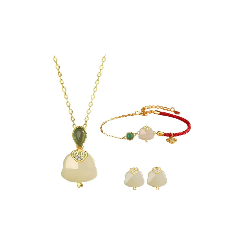 GIRATI Chalcedony Jade Stud Earrings Women's-6