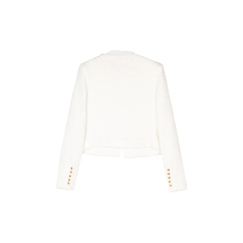 BALMAIN Frayed Tweed Jacket-1