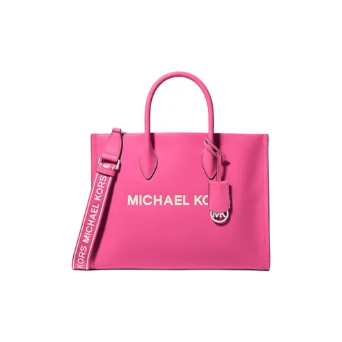 MICHAEL KORS Mirella Leather tote Liuto Bag Shopping Bag Shoulder Bag Handbag Medium Size Women's Rose Red