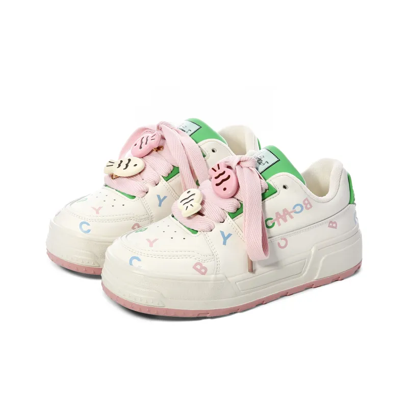 Lovely You Lightweight Wear-Resistant And Slip-Resistant Low-Top Skateboard Shoes Women's-14